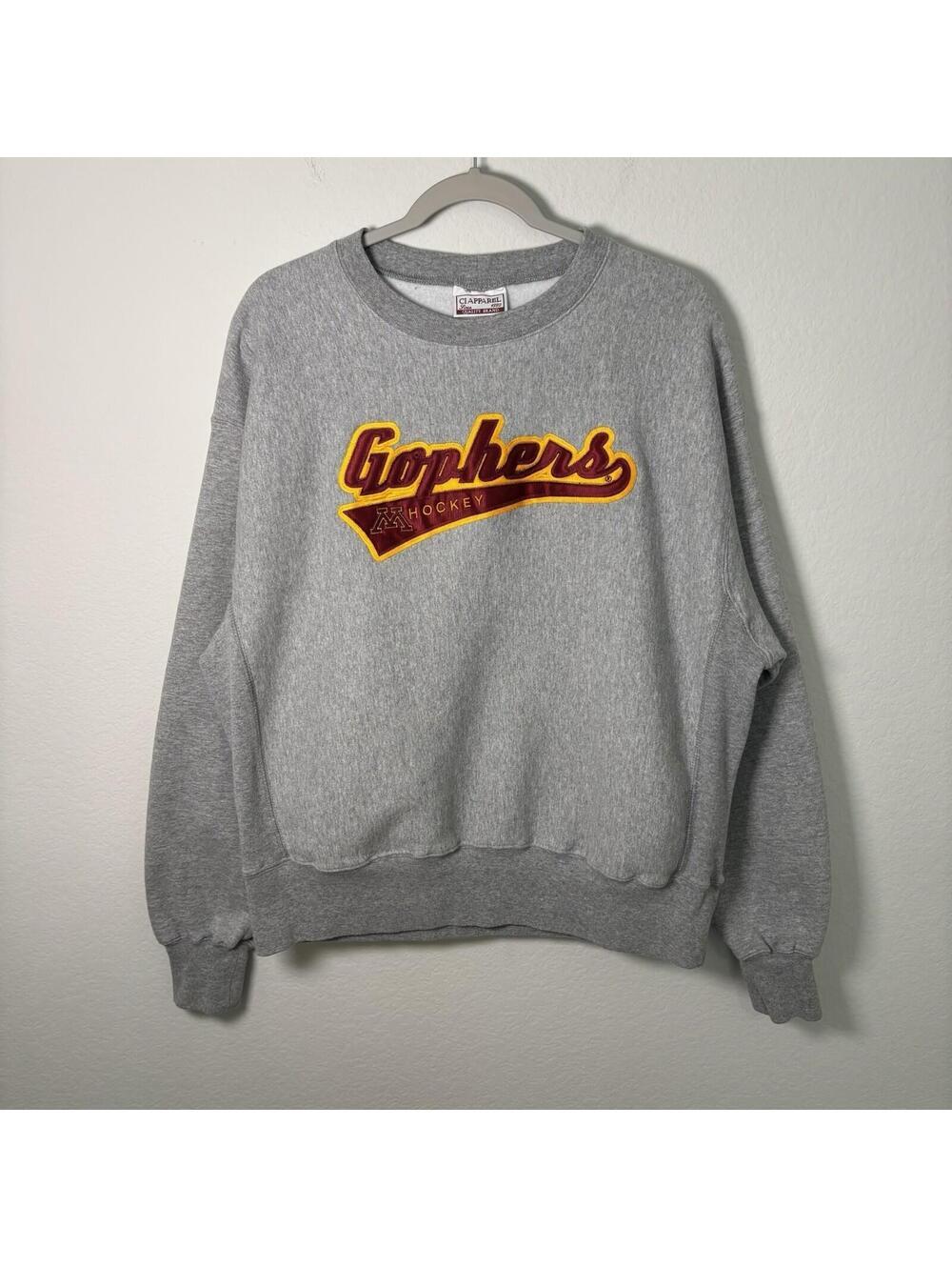 VTG University Of Minnesota Gophers Hockey Crewneck Sweatshirt Men’s Size XL